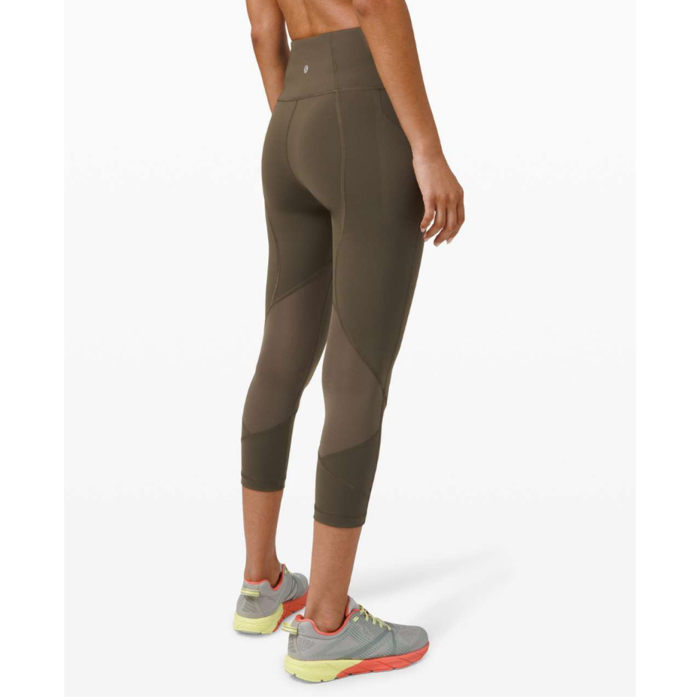 Lululemon Pace Rival High-Rise Crop 22" Dark Olive